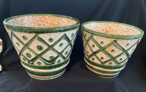 Vintage italian plant pots - pots,