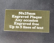 1 x ENGRAVED SELF-ADHESIVE