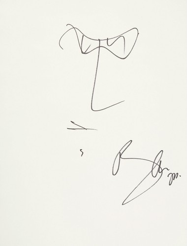 Bono signed sketch rock - -,
