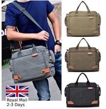 Canvas Briefcase Messenger Travel Satchel Shoulder Tablet School Tote Bag