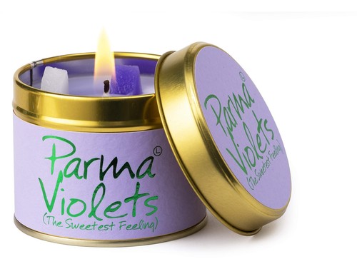 Lily flame scented candle - scented, tin