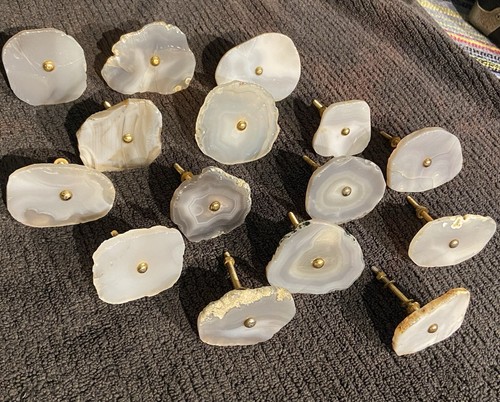 Lot natural agate slice - of,
