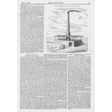 BERLIN Dueberg's Brick Kiln's Antique Print 1878