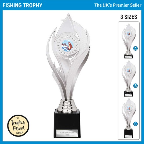 Fishing silver trophy - trophy,