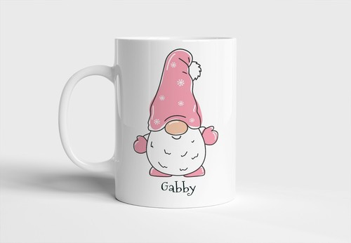 Personalised mug with gonk - with,