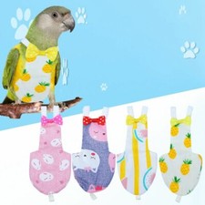 Parrot Diaper owtie Cute Fruits Floral Cockatiel Pigeons Flight Suit Colorful
