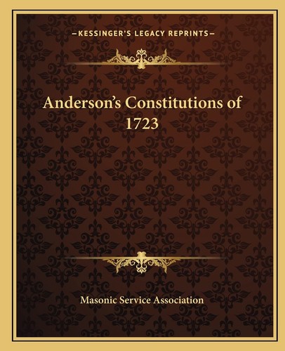Anderson constitutions of - constitutions,