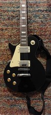 Gear4music Electric Guitar Les Paul Black Thick Body