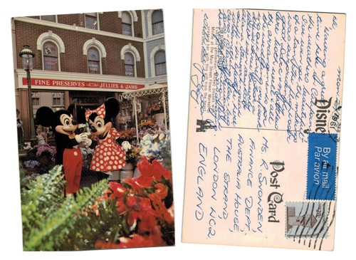 Vintage postcard mickey and - vintage,
