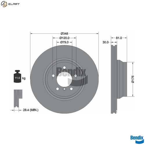 Brake disc bds1759hc for - bds1759hc,