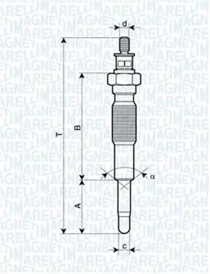 Glow plug metal - plug,