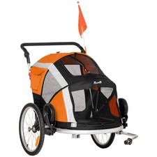 PawHut Dog Bike Trailer 2-in-1