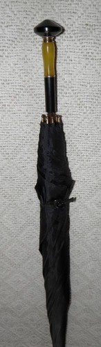 Vintage small black umbrella - black,