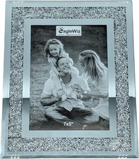Bling Crush Jewel Crystal Diamante Mirror Glass Sparkle Photo Frame
