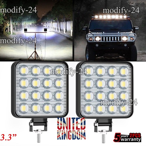 2pcs square 48w led work - 3.3",