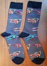 Novelty Vintage Propeller Prop Plane Socks Aeroplane Flying Aircraft Aviation