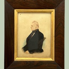 Victorian Watercolour Portrait of a Gentleman, circa 1850