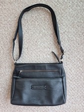 Matties Bags Spain Black Faux Leather Crossbody Shoulder Bag