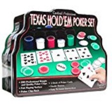 Professional Texas Hold 'Em Poker Tin by re:creation - Cards Chips