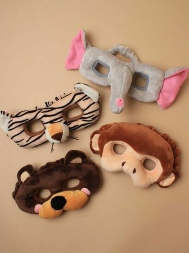 Wild animal plush face mask - plush,