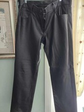 Black Leather Mens Jeans Size
