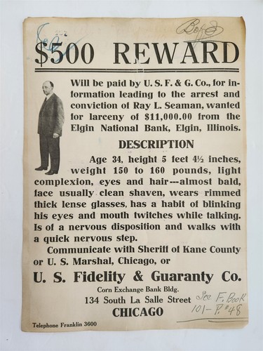 1920s antique criminal wanted - 1920s,