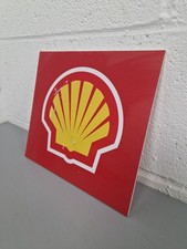 Genuine Original 26cm X 24cm Decorative Shell Petrol Garage Plastic Sign Mancave