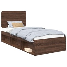 Bed Frame with Headboard Solid