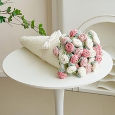 Crochet Flower Bouquet Throw