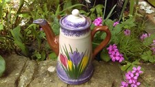 STUNNING LONGPARK TORQUAY WARE TEA/COFFEE POT CROCUS PATTERN