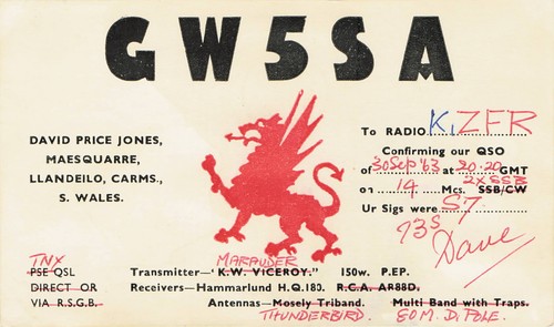 1963 qsl gw5sa david - 1963,