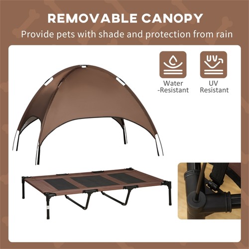 Elevated dog bed - with, canopy
