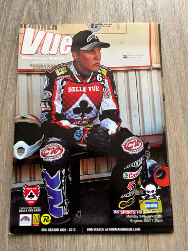 Belle vue speedway - belle, programme