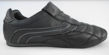LONSDALE Benn Mens Trainers Black Leather - Size UK 7.5 - US 8.5 - EU 41.5