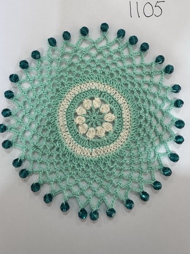 Handmade crochet beaded glass - handmade,