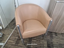 Used Leather  Tub Chair –