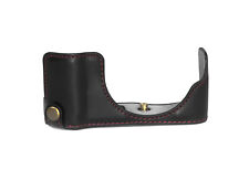 Half shell Panasonic Lumix G DMC-GF7 bag case faux leather black CC1778a