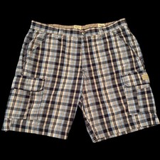 RedHead Mens Blue Plaid Cargo