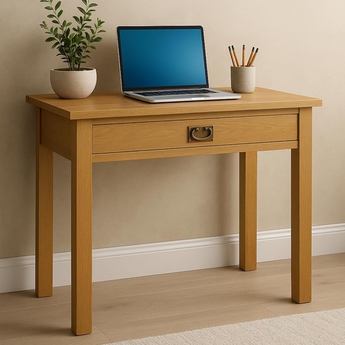 Oak small desk - desk, with