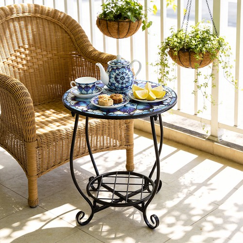 Small garden mosaic drink - small,