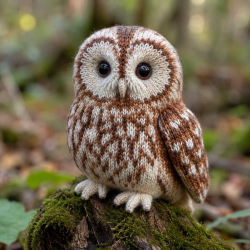 Tawny owl knitting pattern - tawny,