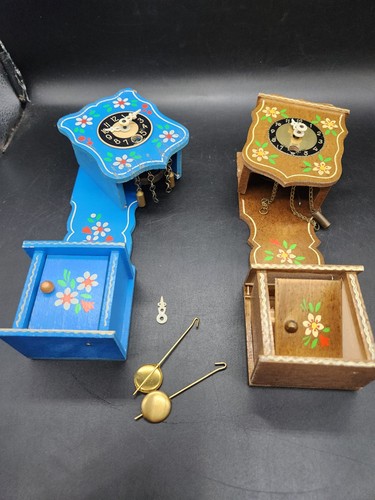 Vintage miniature clocks - vintage,