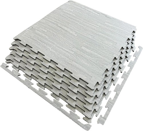 Large grey wooden foam mat - large,
