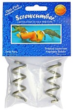 SCREWCUMBER TWIN PACK, FEEDER/WEIGHT FOR PLECS, LOACHES, MALAWI CICHLIDS,  etc