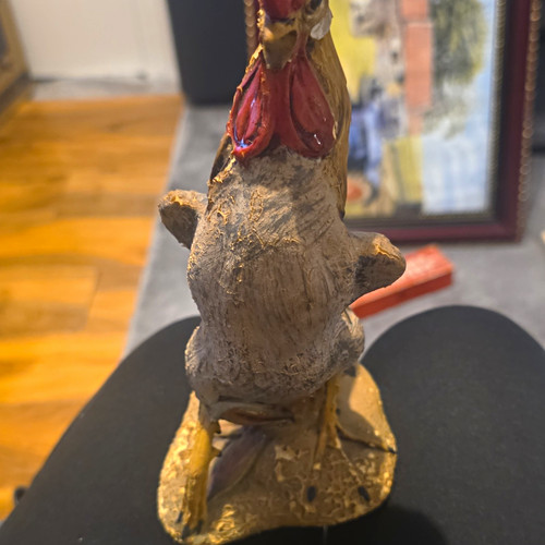 Resin chicken rooster ornament - resin,