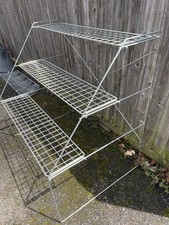 Heavy Duty Metal Three Tier Portable Market Stall Stepped Garden Plant Stand