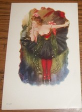 1906 Postcard~Lady Lighting a