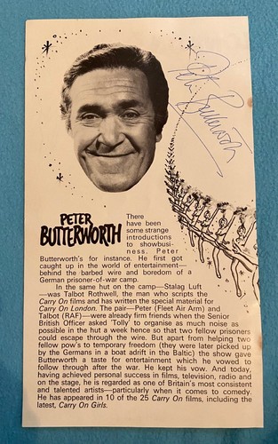 Peter butterworth signed - peter,