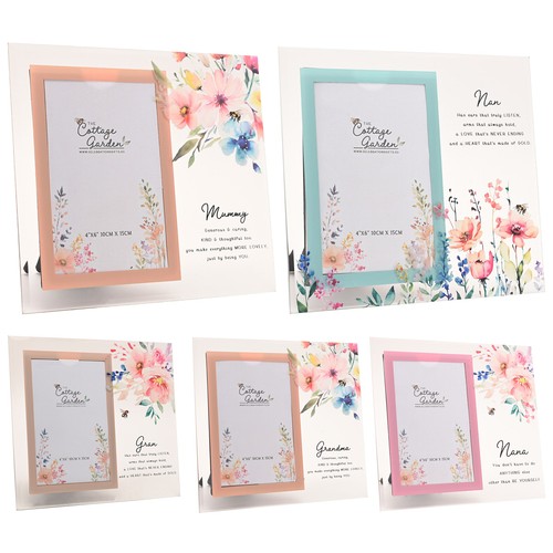 Glass photo frame with wording - glass,