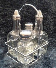 Vintage Glass Cruet Set Oil